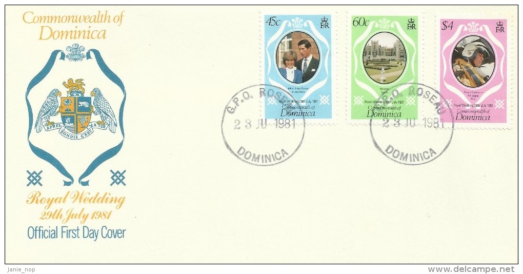 Dominica 1981 Royal Wedding FDC - Dominica (1978-...)