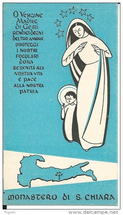 CAL067 - CALENDARIETTO 1955 - MONASTERO DI S. CHIARA - ROMA - Formato Piccolo : 1961-70