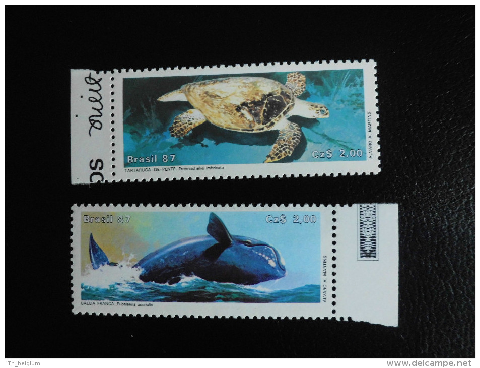 Brasil 1987 - Animals (whale - Turtle) / Dieren (walvis / Schildpad) - Ballenas