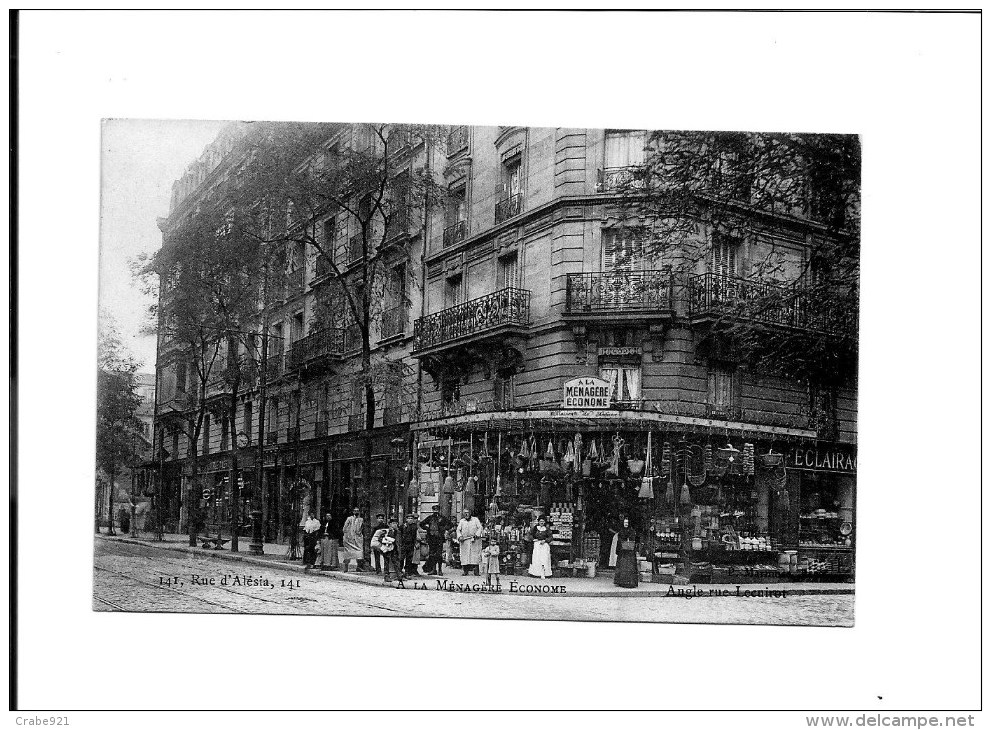 75014  PARIS   A LA MENAGERE ECONOME 141  RUE D ALESIA 75014 PARIS   RARE    GROS PLAN   PATRONS ET EMPLOYES - Paris (14)