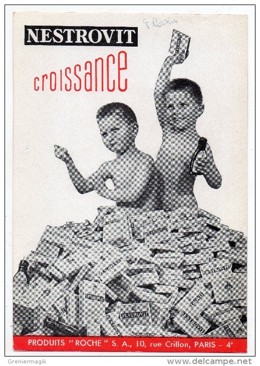 Buvard - Nestrovit Croissance - Produits "Roche" Rue Crillon Paris 4e (Laboratoires) - Produits Pharmaceutiques