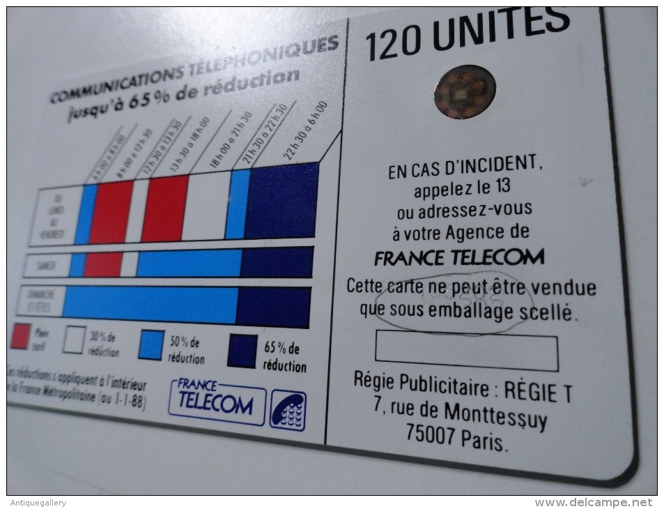 RARE :COR DONS BLEU 120U SC4 ON OFFSET GLACEE REGIE PUBLICITAIRE DOUBLE NUMEROTATION HORS CADRE  FAIRE ZOOM - Varietà