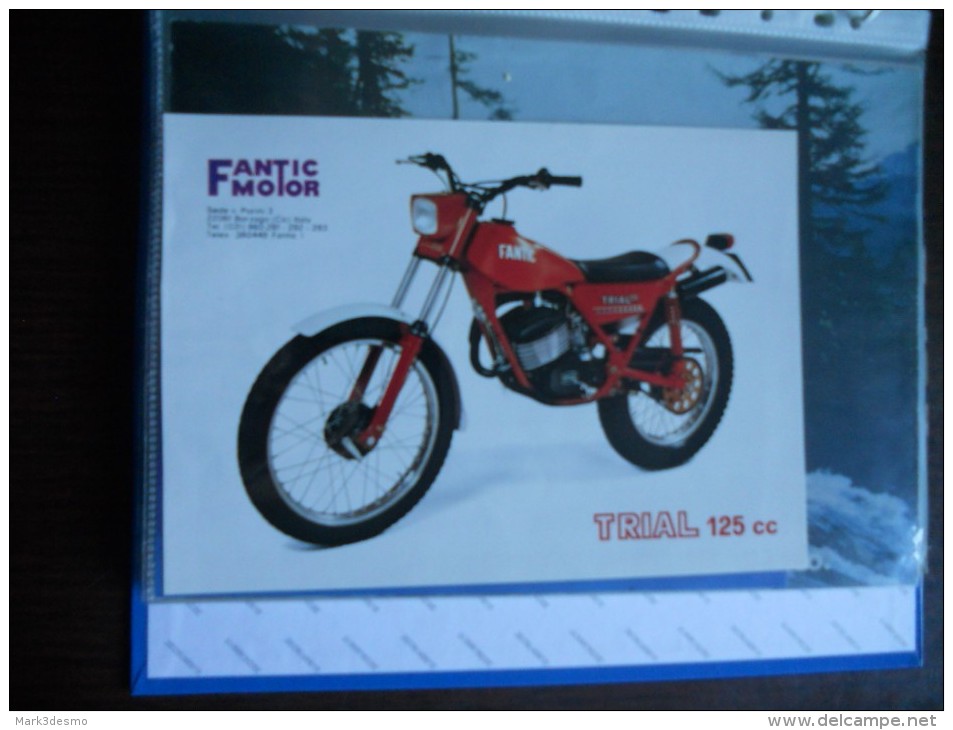 Fantic Motor Trial 125 Depliant Moto Originale Rare Factory Original Brochure Prospekt - Motos