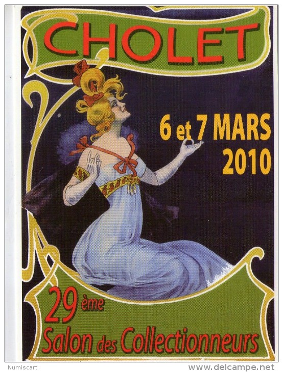 Cholet.. Affiche.. D'après Nover.. 29e Salon Des Collectionneurs.. Mars 2010.. Pin-up - Cholet