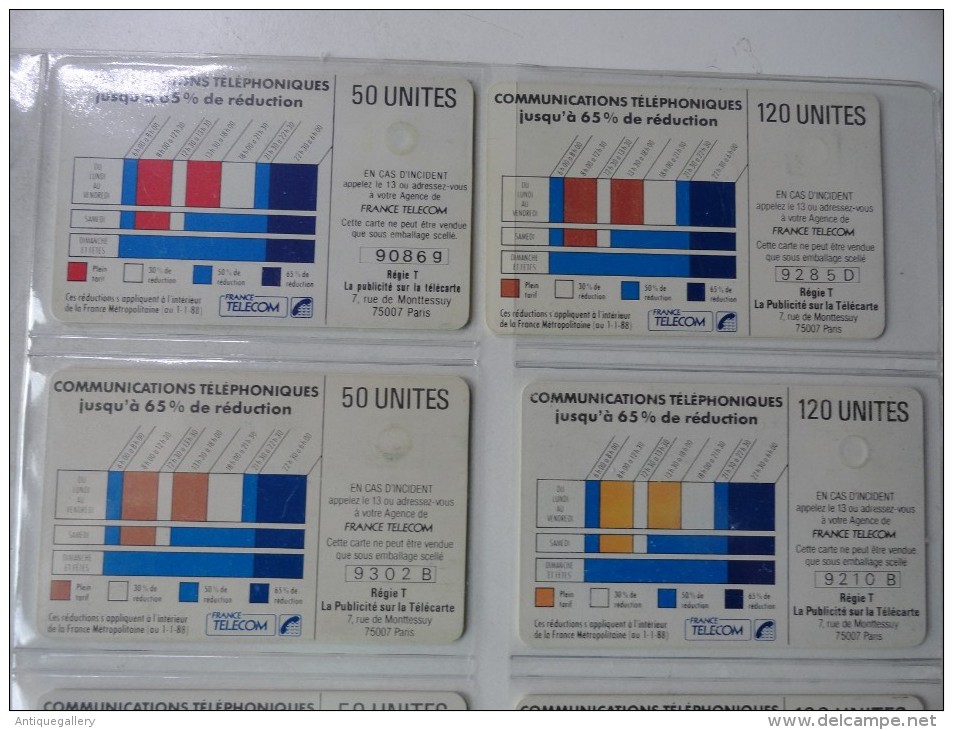 RARE : LOT DE 8 CORDONS BLEU 4 DE 120U ET 4 DE 50U VARIETE COULEUR RECTO VERSO ET NUMEROTATION - Fehldrucke