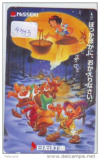 Télécarte Japon * DISNEY * Film SNOWWHITE And 7 DWARFS  (4343) SCHNEEWITCHEN * Japan Movie Phonecard Kino Telefonkarte - Disney