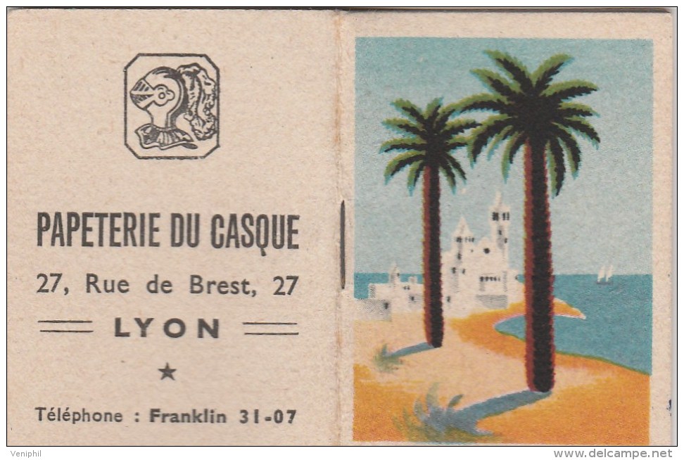 PETIT CALENDRIER 1950- PUBLICITE PAPETERIE DU CASQUE -LYON - Petit Format : 1941-60