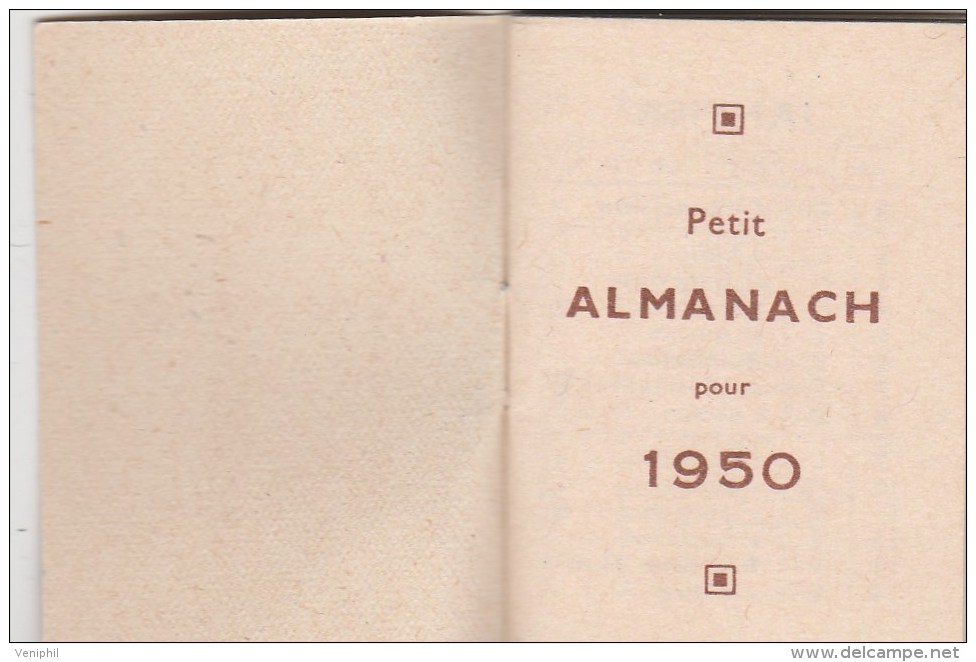 PETIT CALENDRIER 1950- PUBLICITE PAPETERIE DU CASQUE -LYON - Formato Piccolo : 1941-60