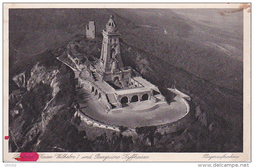 AK Denkmal Kaiser Wilhelm I Und Burgruine Kyffhäuser - 1931 (11213) - Kyffhäuser