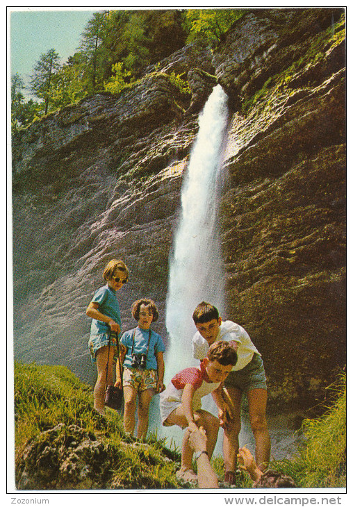 PERICNIK, Slap, Slovenia, Boys And Girls In Shorts ,  Vintage Old Photo Postcard - Slovenia