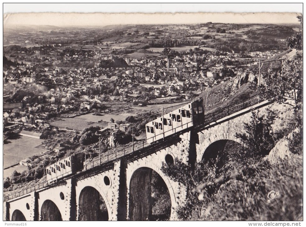 CPSM Lourdes Le Viaduc Du Funiculaire Et La Ville - Funiculares