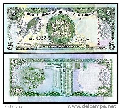TRINIDAD & TOBAGO 5 DOLLARS 2002 P 42 UNC - Trinité & Tobago