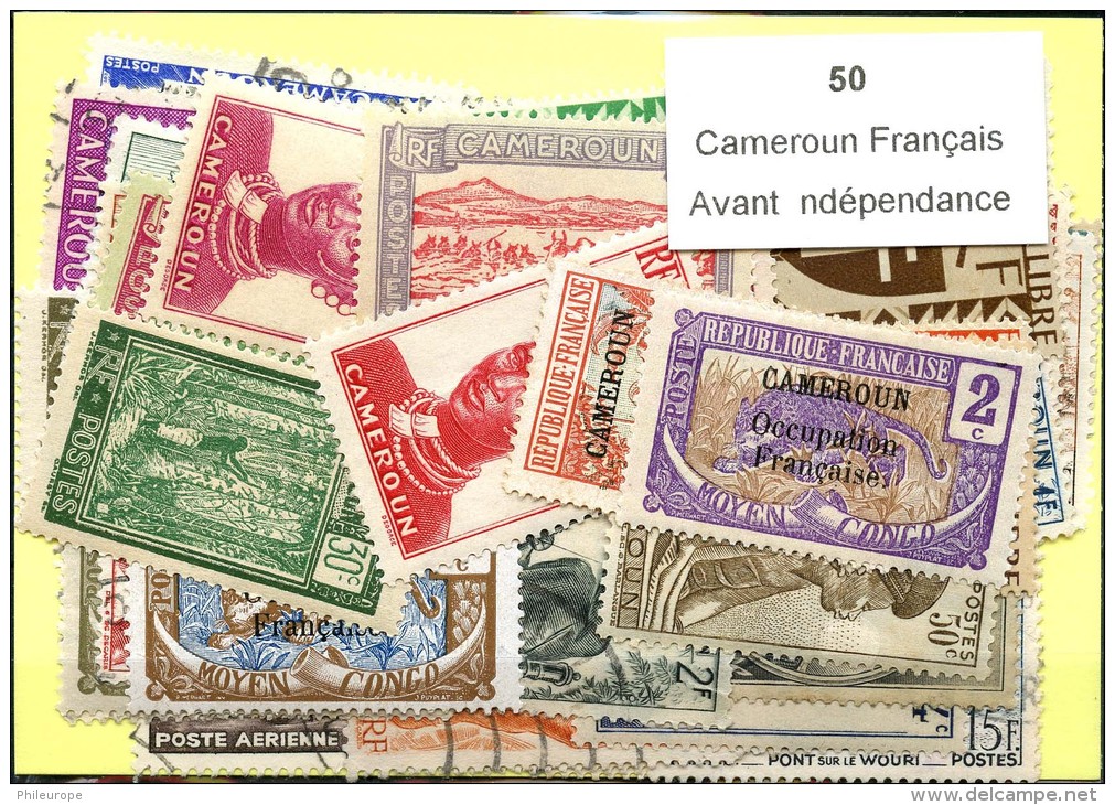 50 Timbres Cameroun Francais Avant Indépendance - Autres & Non Classés