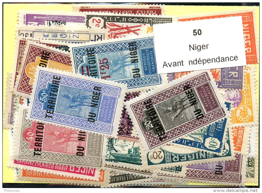 50 Timbres Niger Avant Indépendance - Otros & Sin Clasificación