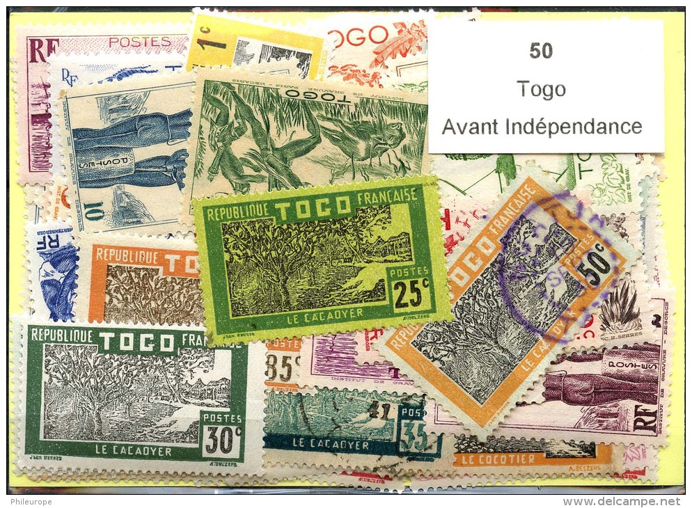 50 Timbres Togo Avant Indépendance - Other & Unclassified