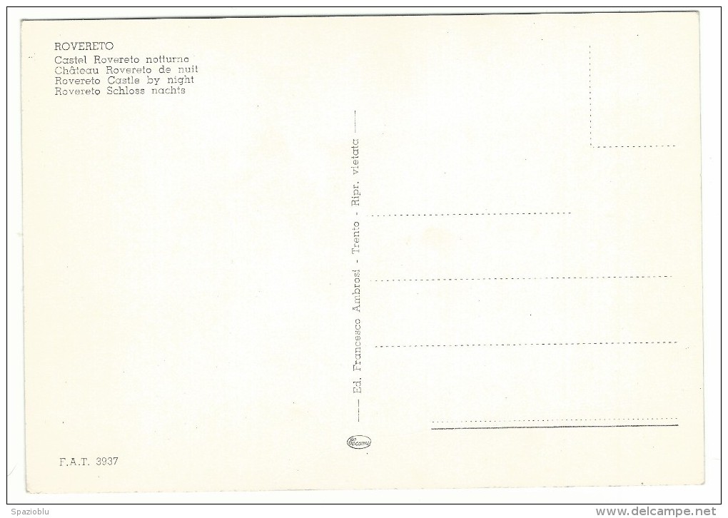 Trento, Rovereto - Castello Di Rovereto Notturno. - Castles