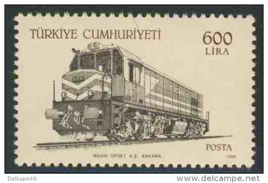 Turkey Turquie Turkei 1988 Mi 2818 YT 2567 Sc 2409 ** MTE-Tulomsas Diesel Locomotive (1984) / Dieselelektrische Lok. - Trains