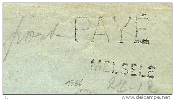 Brief Met Naamstempel MELSELE En Stempel PAYE !! (noodstempels)!! - Fortune Cancels (1919)