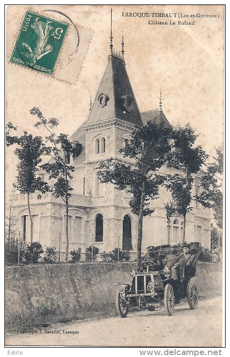 Laroque Timbaut Château Le Roland TB (rousseur Un Peu Moins Visible Que Sur Scan) - Laroque Timbault