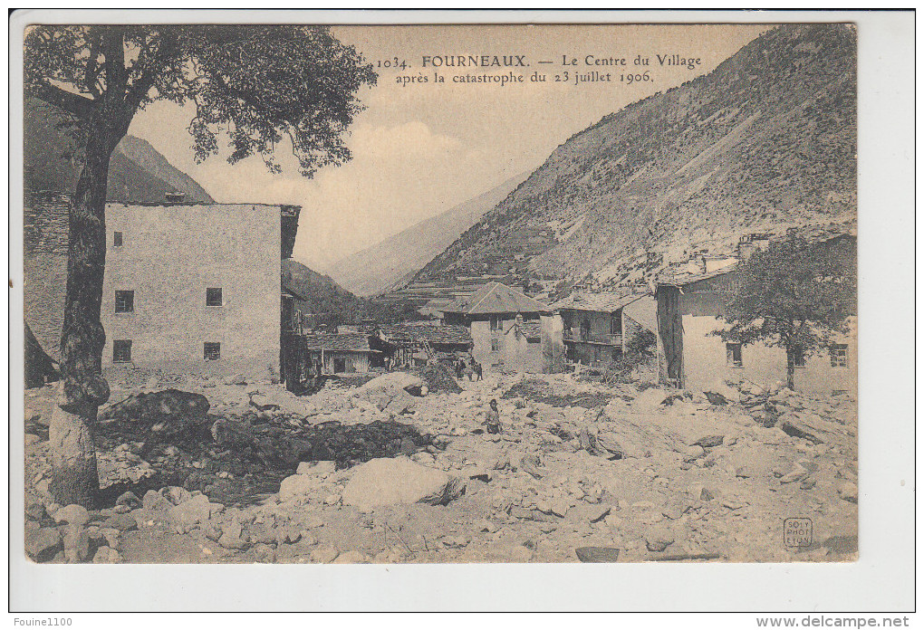 Carte  De  Fourneaux  Après La Catastrophe Du 23 Juillet 1906  ( Près De Modane ) ( Recto Verso ) - Modane