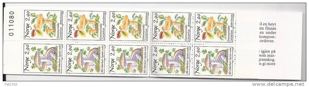 Norvège, Carnet De 1988** C946 Thème Champignons - Carnets