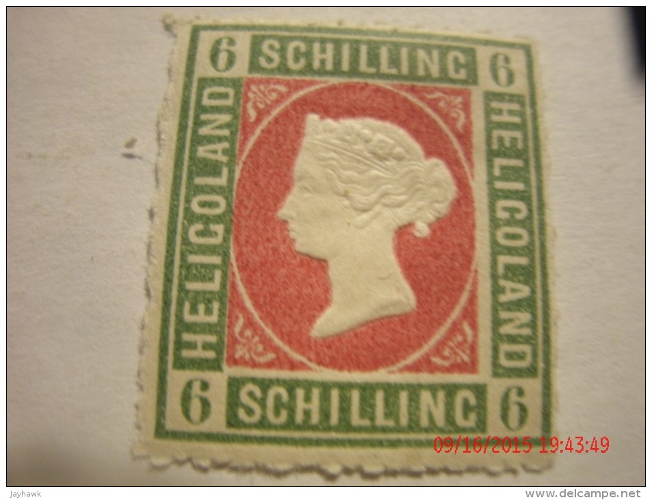 HELIGOLAND, MICHEL# 4, 6 S ,  GRAY GREEN & ROSE, MINT OG - Héligoland