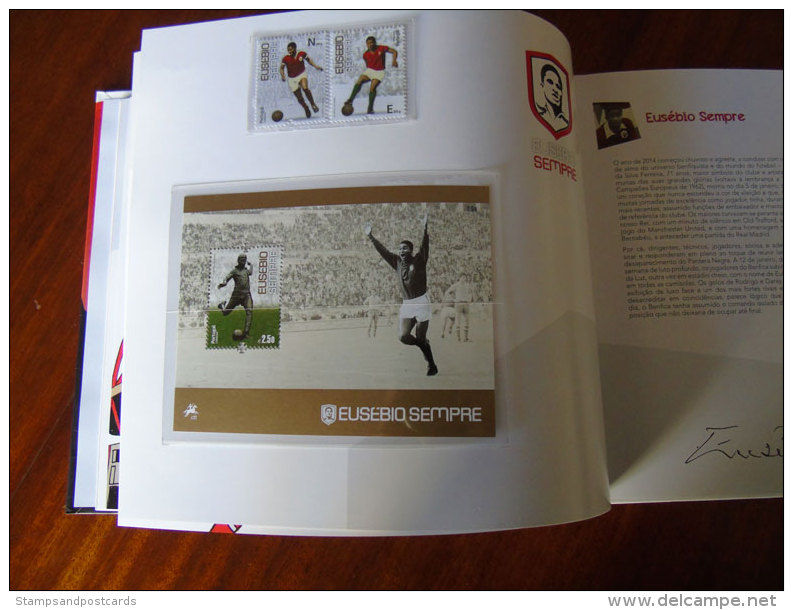 Portugal Livre SLB Benfica Football Avec Timbres Eusébio Plus Carnet 30 Timbres Benfica Book Soccer Stamps - Ungebraucht