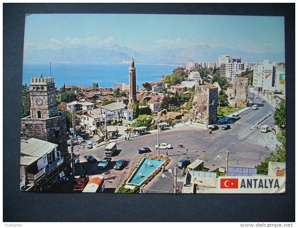 Turkey: ANTALYA - Yivli Minare Ve Saat Kulesi. Grooved Minoret And Clocktower - Posted 1980s - Turchia