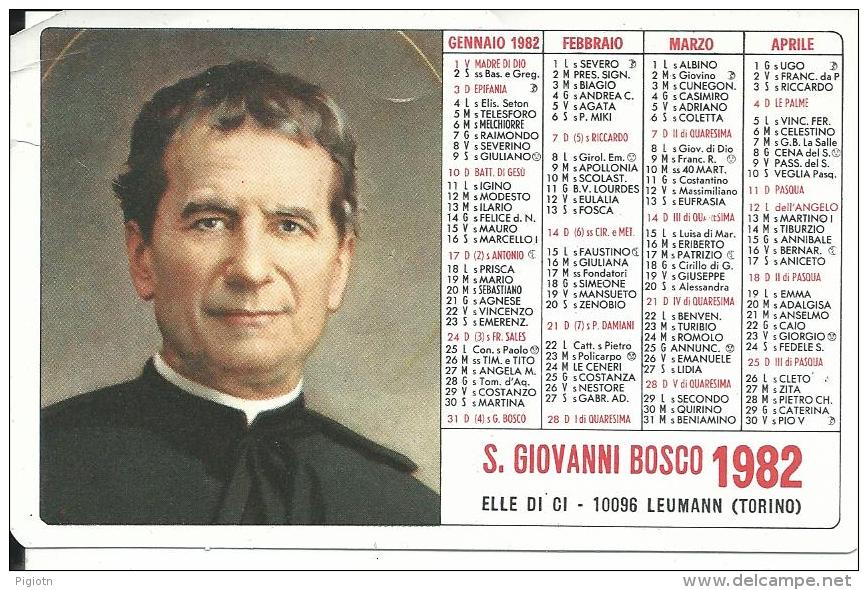 CAL197 - CALENDARIETTO 1982 - S. GIOVANNI BOSCO - Formato Piccolo : 1981-90