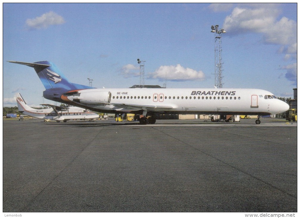 BRAATHENS SVERIGE, Fokker 100, Unused Postcard [15342] - 1946-....: Moderne