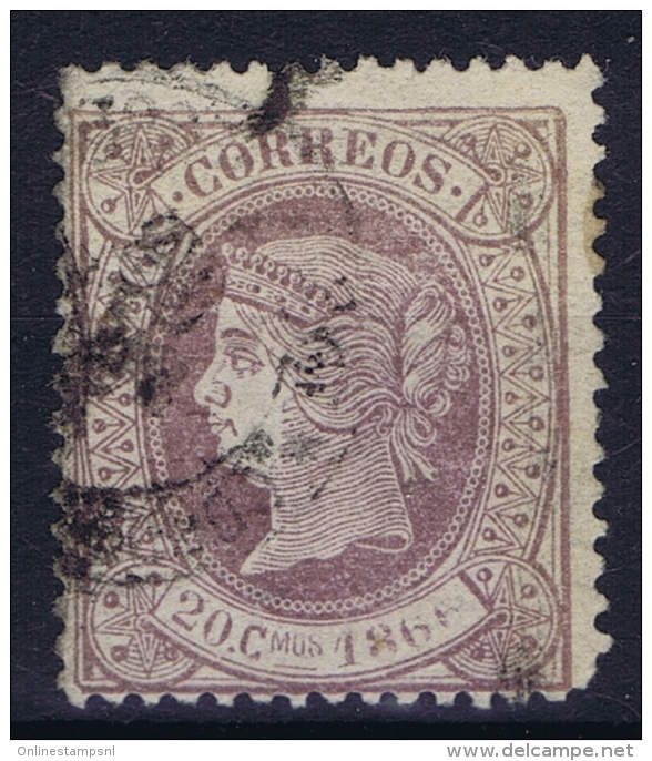 Spain: 1866   Yv Nr 85 Used Obl - Usados