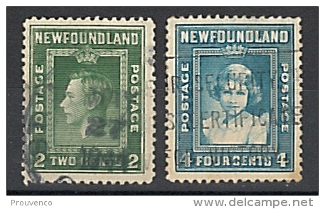 TERRE NEUVE  NEWFOUNDLAND  2 TIMBRES  TB - 1908-1947