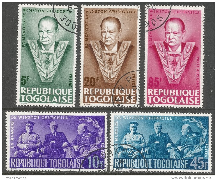 Togo. 1965 Churchill Commemoration. Used Complete Set. SG 423-427 - Togo (1960-...)