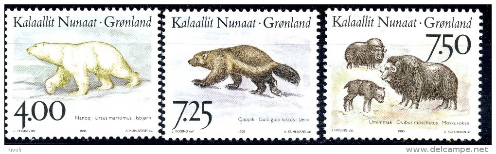 DANEMARK - GROELAND 1995 YVERT N° 253 à 55 NEUF** A SAISIR - Unused Stamps