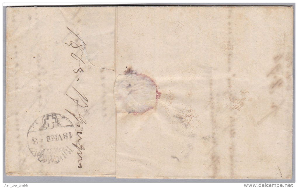 Heimat TI MAGADINO 1868-06-17 Faltbreif Nach Lugano 2x5Rp. Sitzende - Lettres & Documents