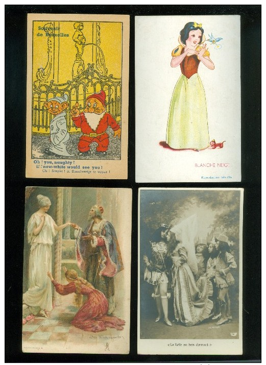 Beau lot de 24 cartes postales de fantaisie contes  conte Mooi lot van 24 postkaarten van fantasie sprookje - 24 scans