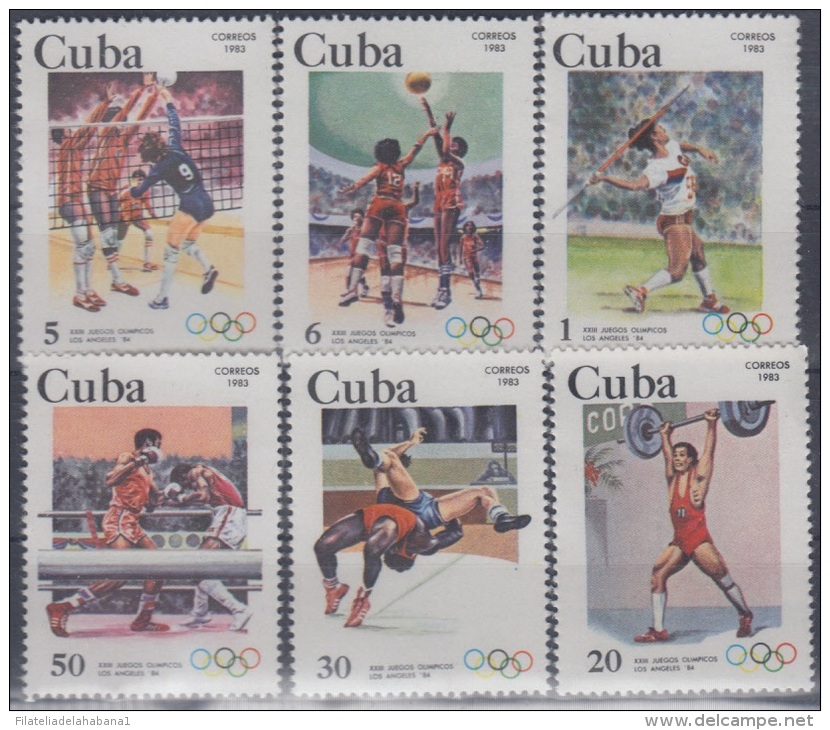 1983.13- * CUBA 1983. MNH. OLIMPIC GAMES LOS ANGELES. COMPLETE SET. JUEGOS OLIMPICOS. - Neufs