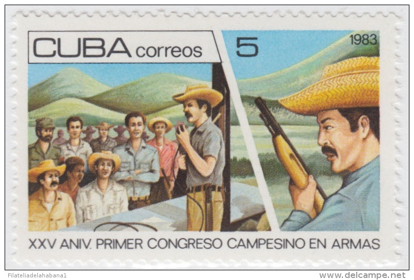 1983.18- * CUBA 1983. MNH. CONGRESO CAMPESINO EN ARMAS. MILITIA ARMY. - Nuovi