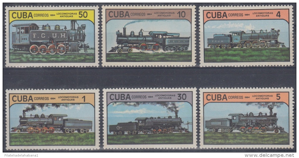 1984.19- * CUBA 1984. MNH. FERROCARRIL. RAILROAD. RAYLWAYS. TRAIN. LOCOMOTIVE. COMPLETE SET. - Ongebruikt