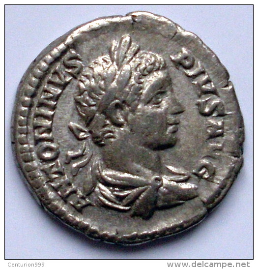 Z69- SPLENDIDE Qualité !! DENIER ARGENT De CARACALLA - Pentif TRP VIII AVG SALVS ! COS II - 3.26 Grs - 19 Mm - Les Antonins (96 à 192)