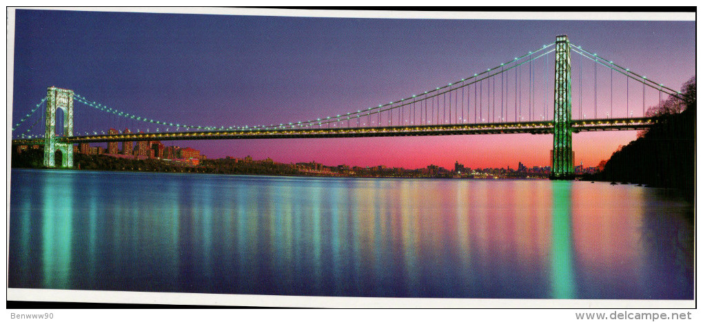 New York Panoramic Postcard, George Washington Bridge - Panoramic Views