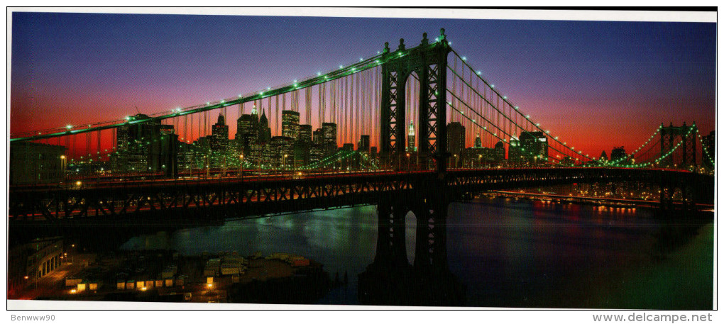 New York Panoramic Postcard, Manhattan Bridge - Multi-vues, Vues Panoramiques