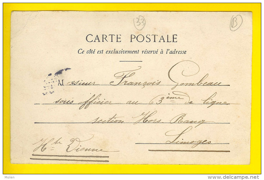 COURS CASSANET , VU DE LA ROUTE DEPARTEMENTALE - LESPARRE MEDOC Circulée : 1905 Dép 33 GIRONDE AQUITAINE   Q32 - Lesparre Medoc