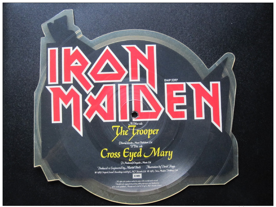 Shape Picture Disc Rare - Iron Maiden - The Trooper, UK Import (1983) EMIP5397 - Hard Rock & Metal