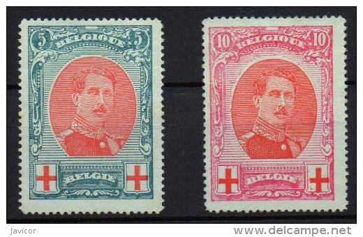 Belgica, Belgique, Belgium Yvert 132/3* VC 45,00€ - 1914-1915 Red Cross