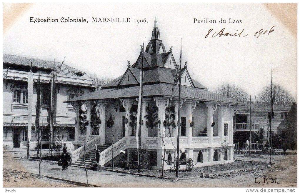 Exposition Coloniale Marseille, 1906 - Pavillon Du Laos - Laos
