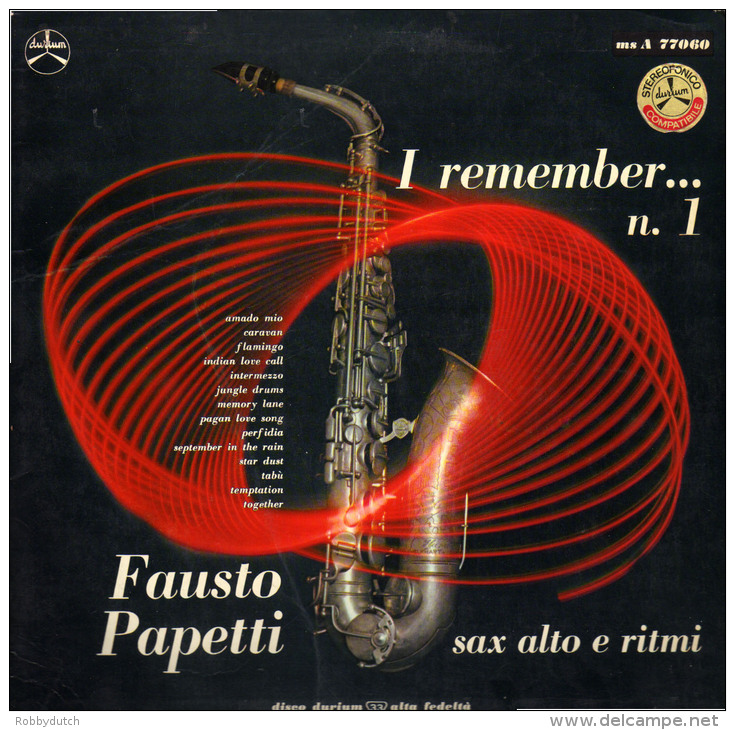 * LP *  FAUSTO PAPETTI - I REMEMBER No.1 (Italy 1967) - Instrumentaal