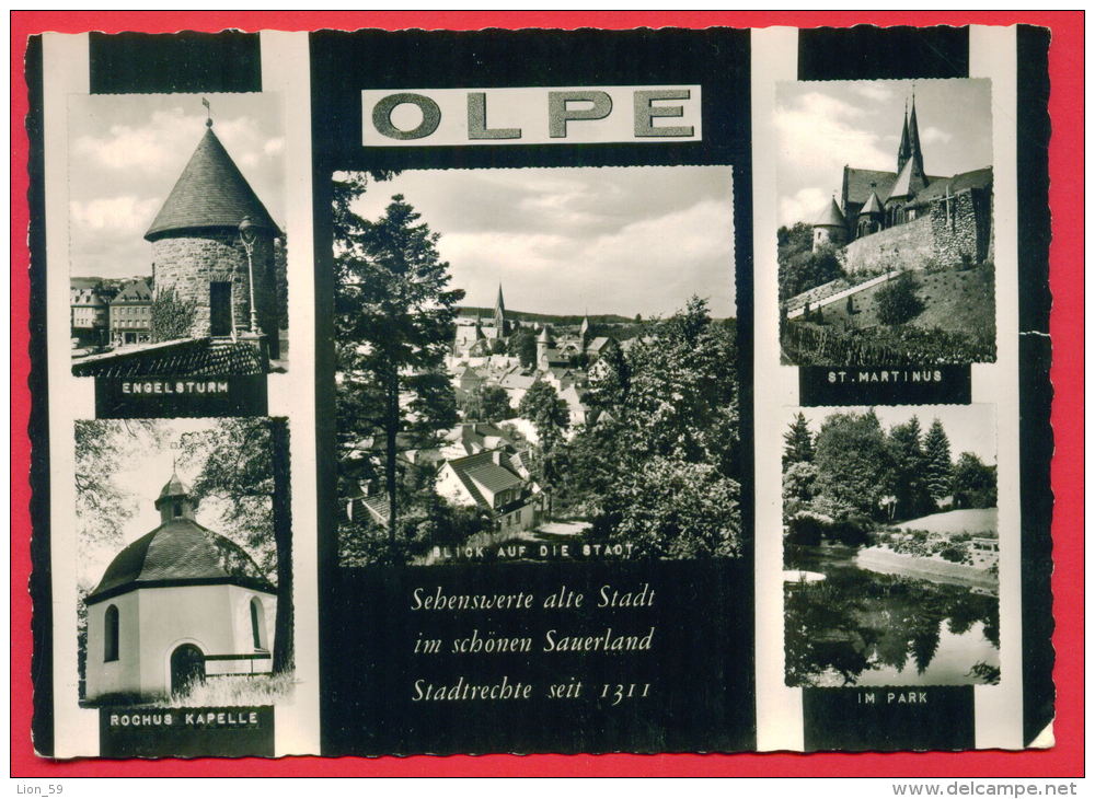 158865 / OLPE - ENGELSTURM , ROCHUS KAPELLE  , ST. MARTINUS  , PARK , PANORAMA - Germany Deutschland Allemagne Germania - Olpe