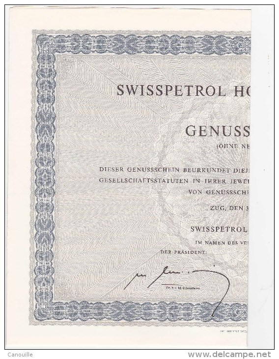 Swisspetrol Holding, Zug - Pétrole