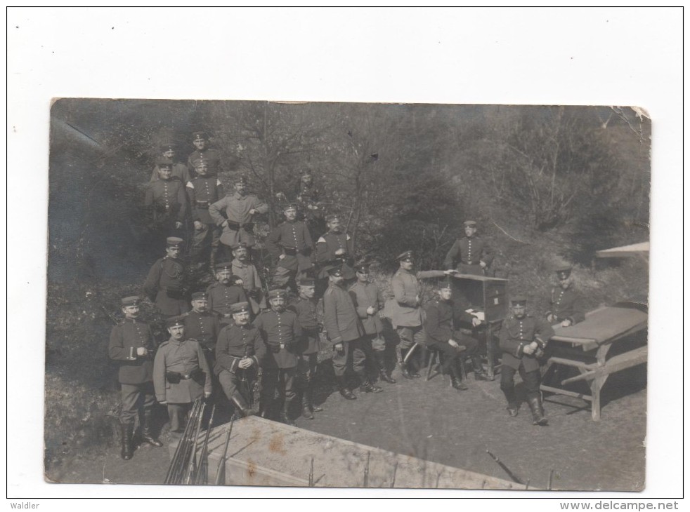 FOTO AK  -   "REGIMENTSKARTE"   GESTEMPELT , PLAUEN - OBERLOSA  I. V.  1916 - Regiments